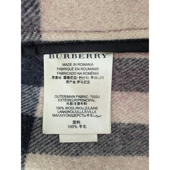 Burberry Brit Finsdale Wool Duffel Coat US 4 Red Peacoat Nova Check Toggle Hood - Picture 10 of 13